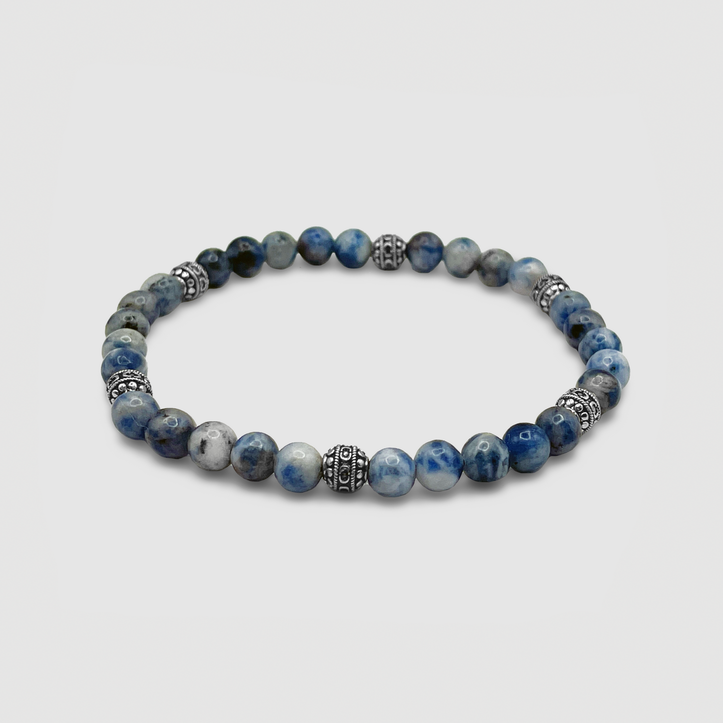 Bracciale in Pietra di Sodalite (Argento)