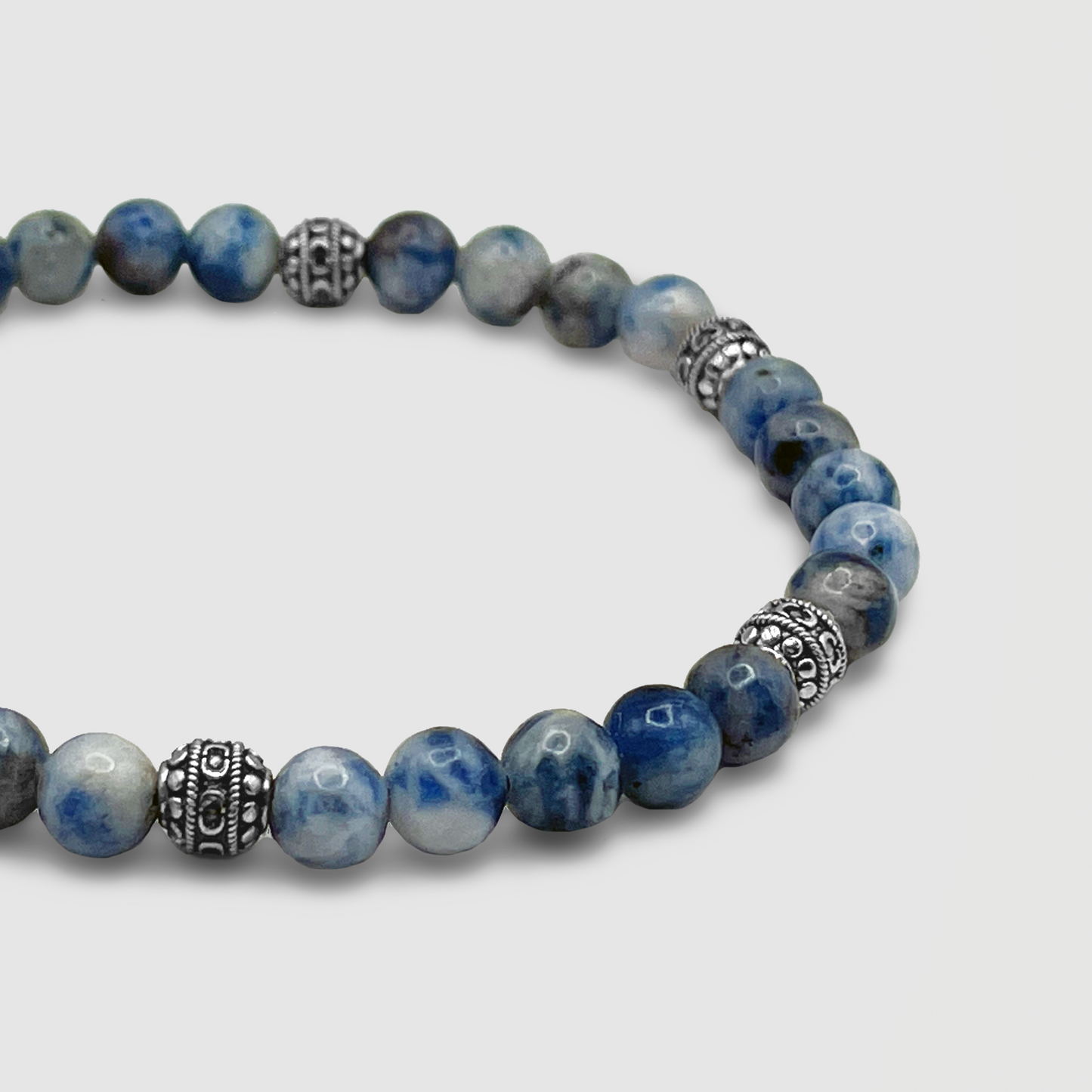 Bracciale in Pietra di Sodalite (Argento)