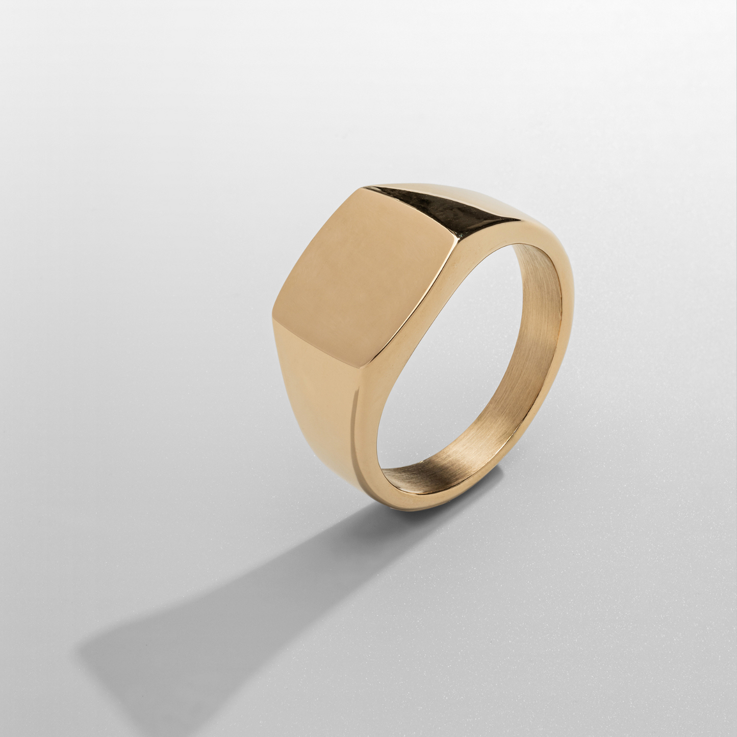 Anello Sigillo Quadrato (Oro)