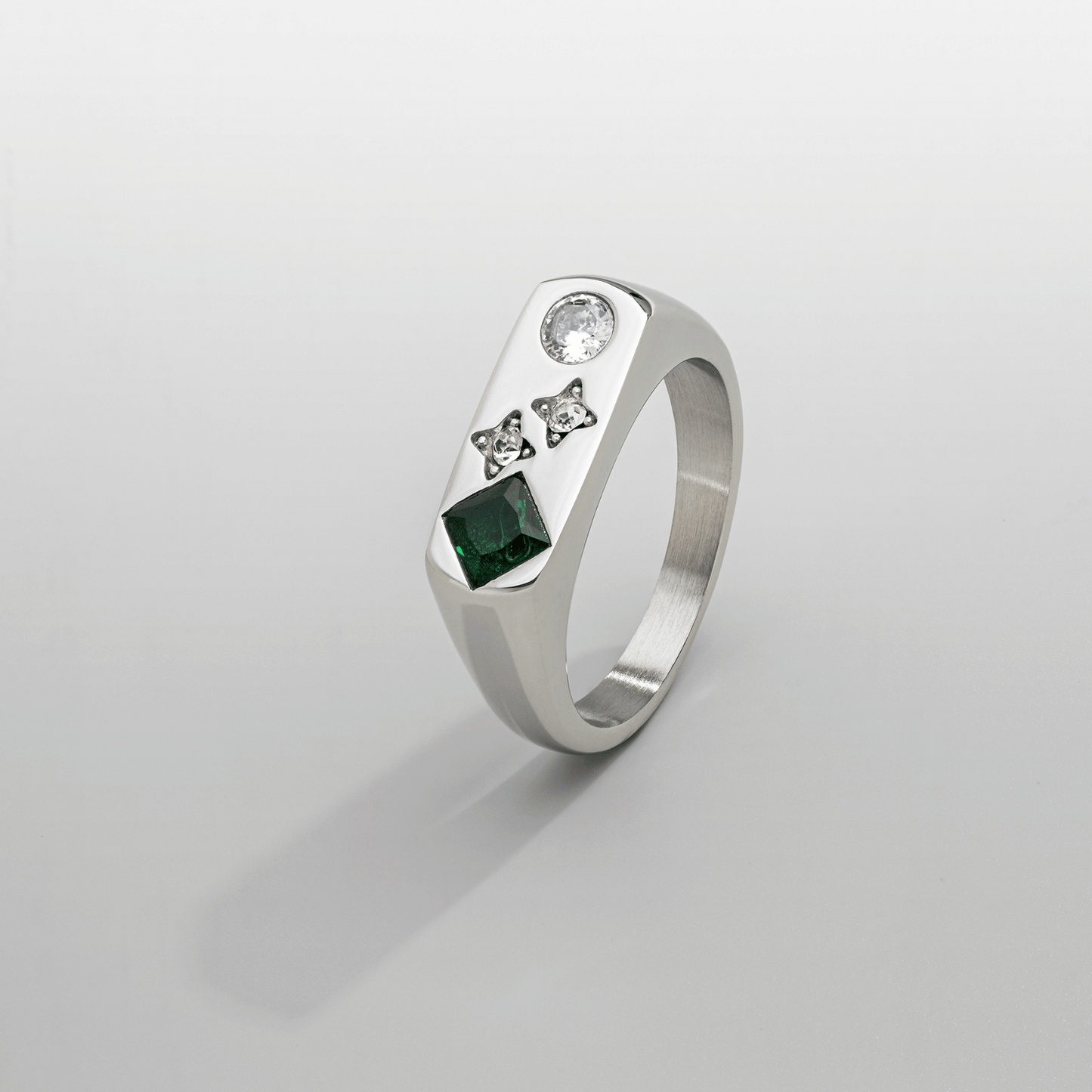 Anello Signet Vintage in Pietra (Argento)