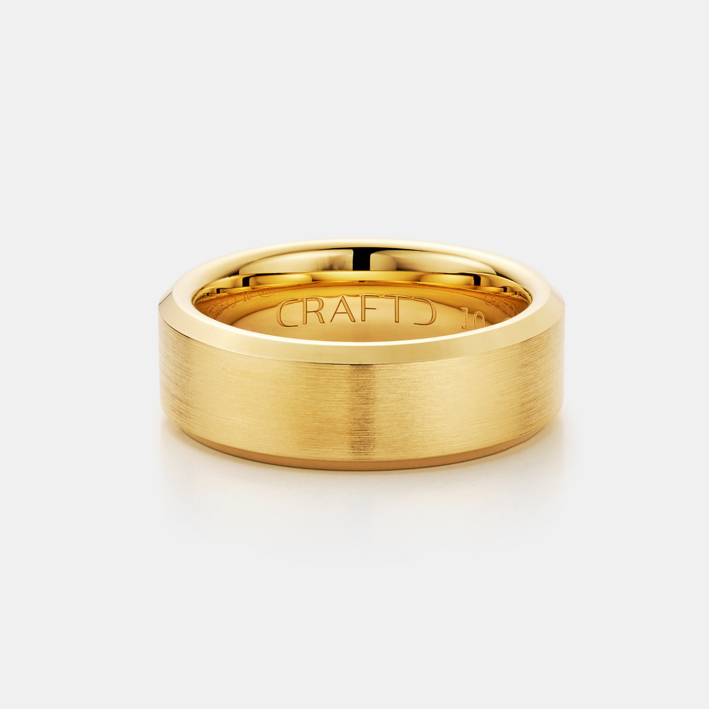 Anello Smussato (Oro) 8mm | Tungsteno Oro 18ct