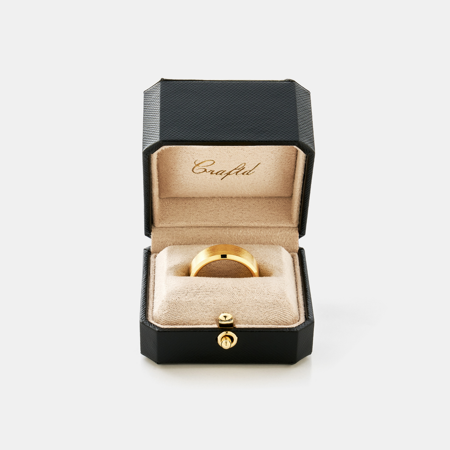 Anello Smussato (Oro) 8mm | Tungsteno Oro 18ct