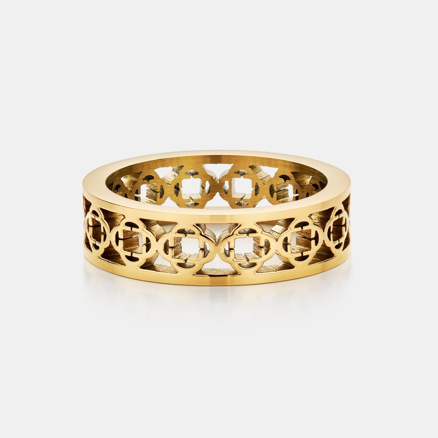 Anello a fascia Clover (Oro)