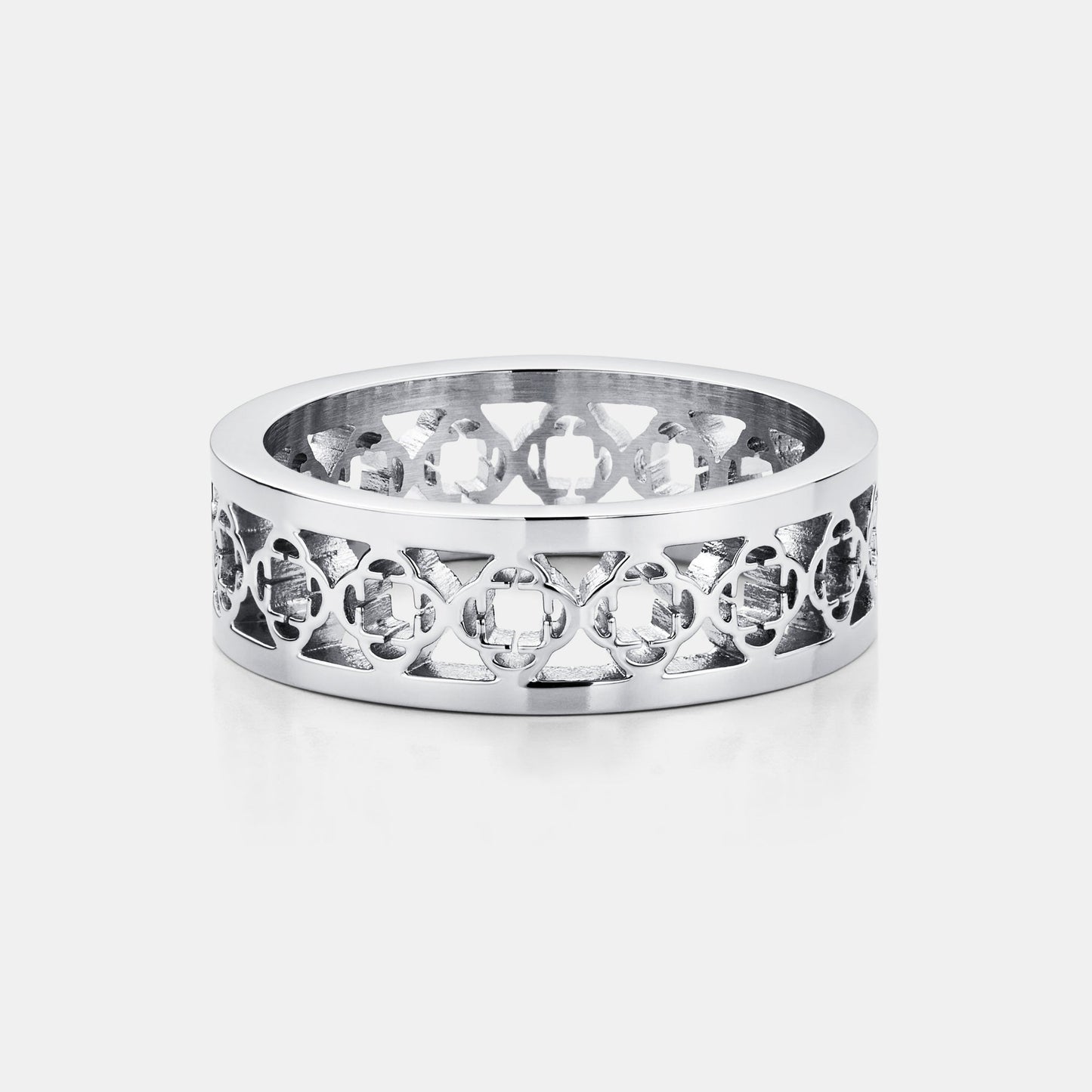 Anello a Fascia Clover (Argento)