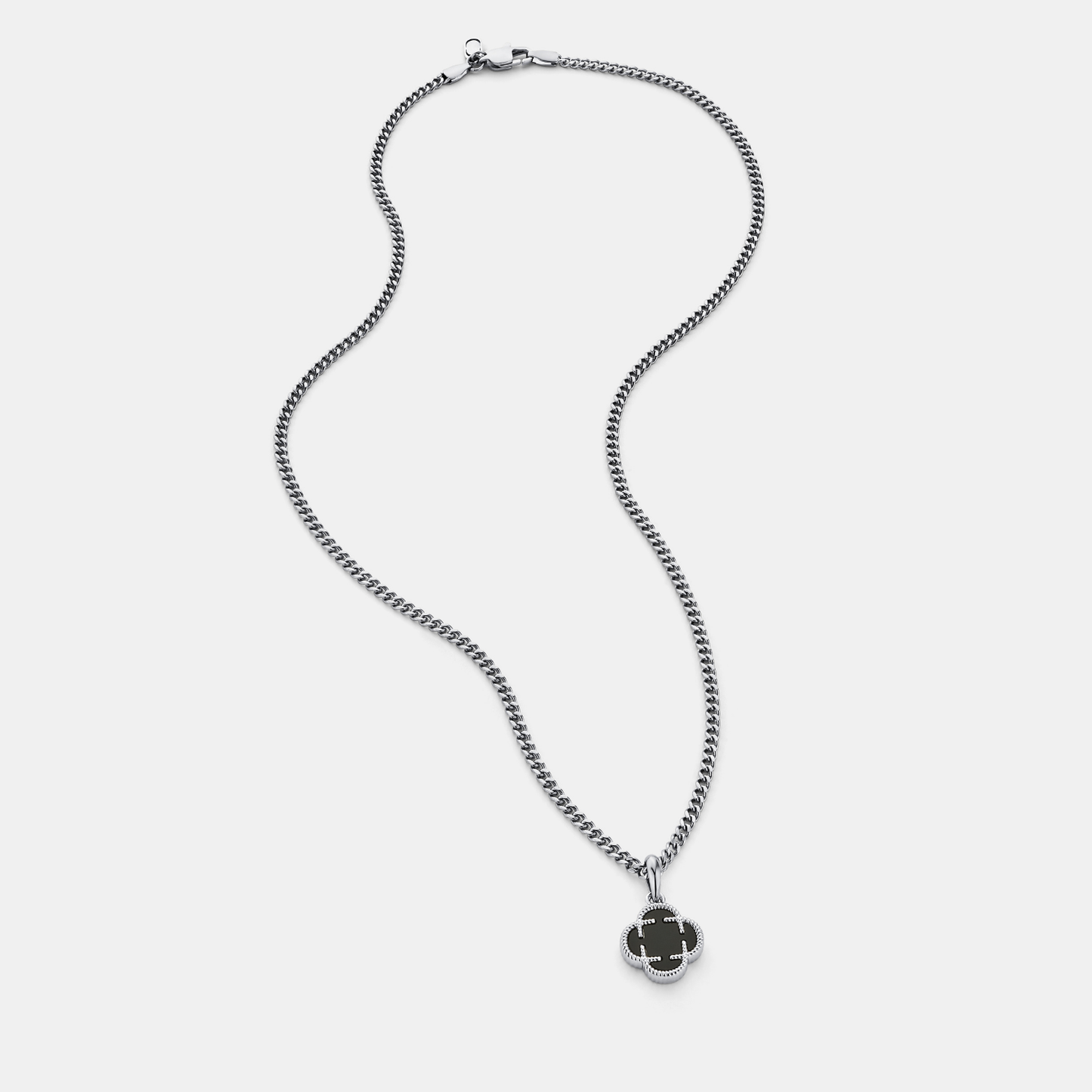 Pendente in Pietra Onice a Trifoglio (Argento)