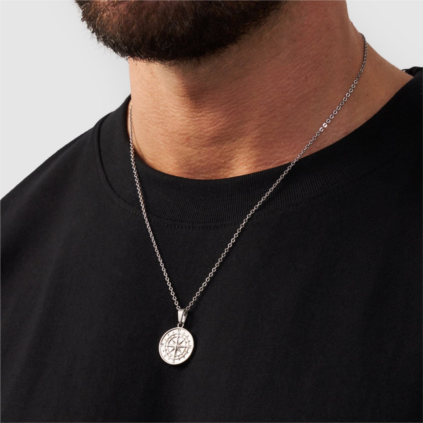 Ciondolo a forma di bussola (Argento)
