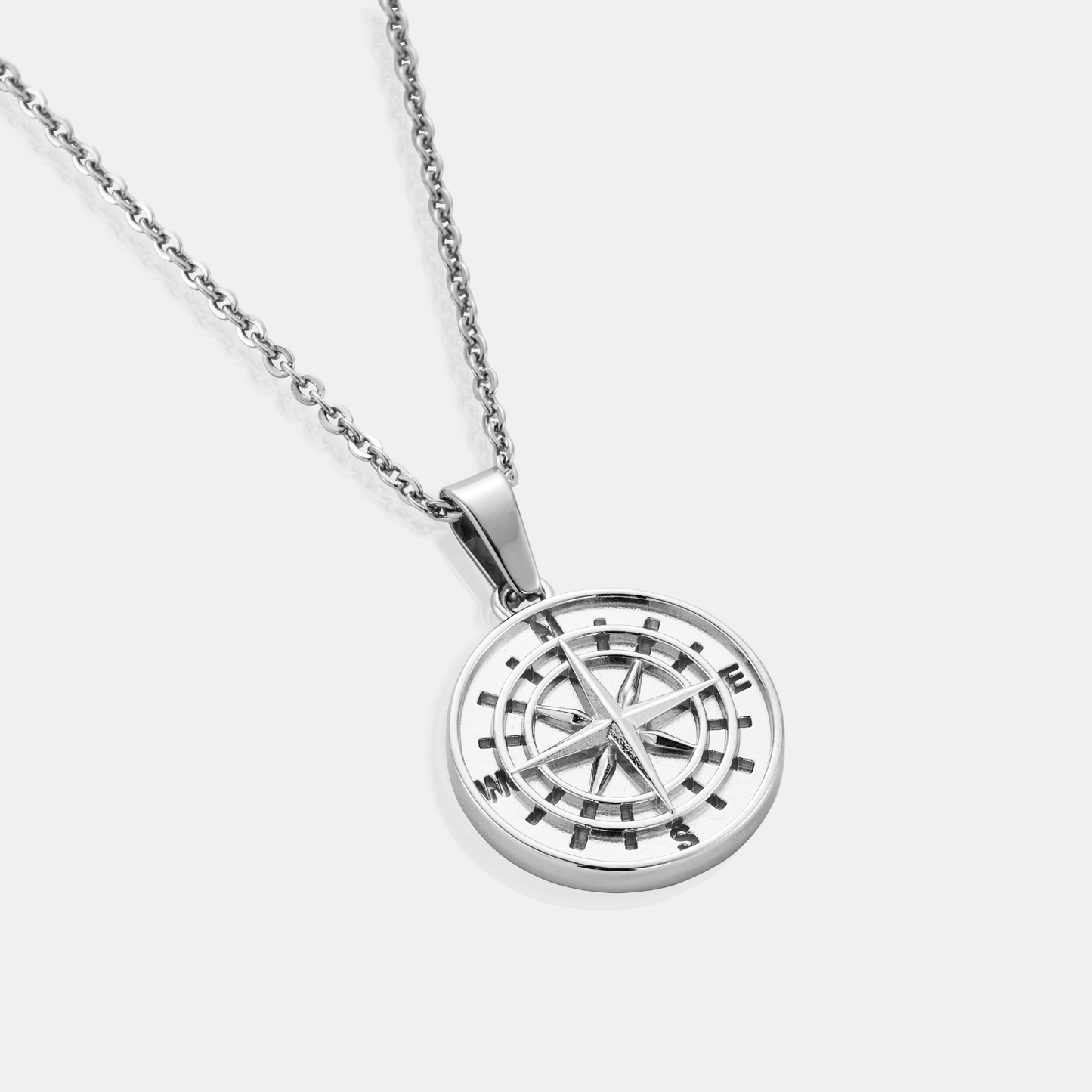 Ciondolo a forma di bussola (Argento)