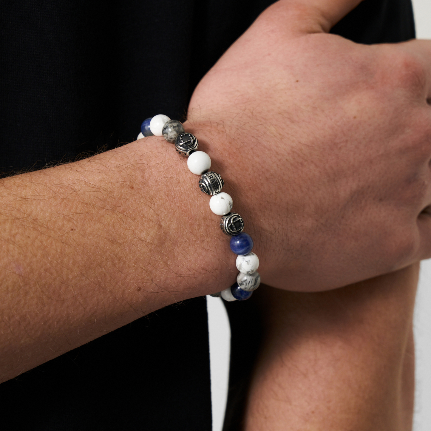 Bracciale con Perline (Argento)