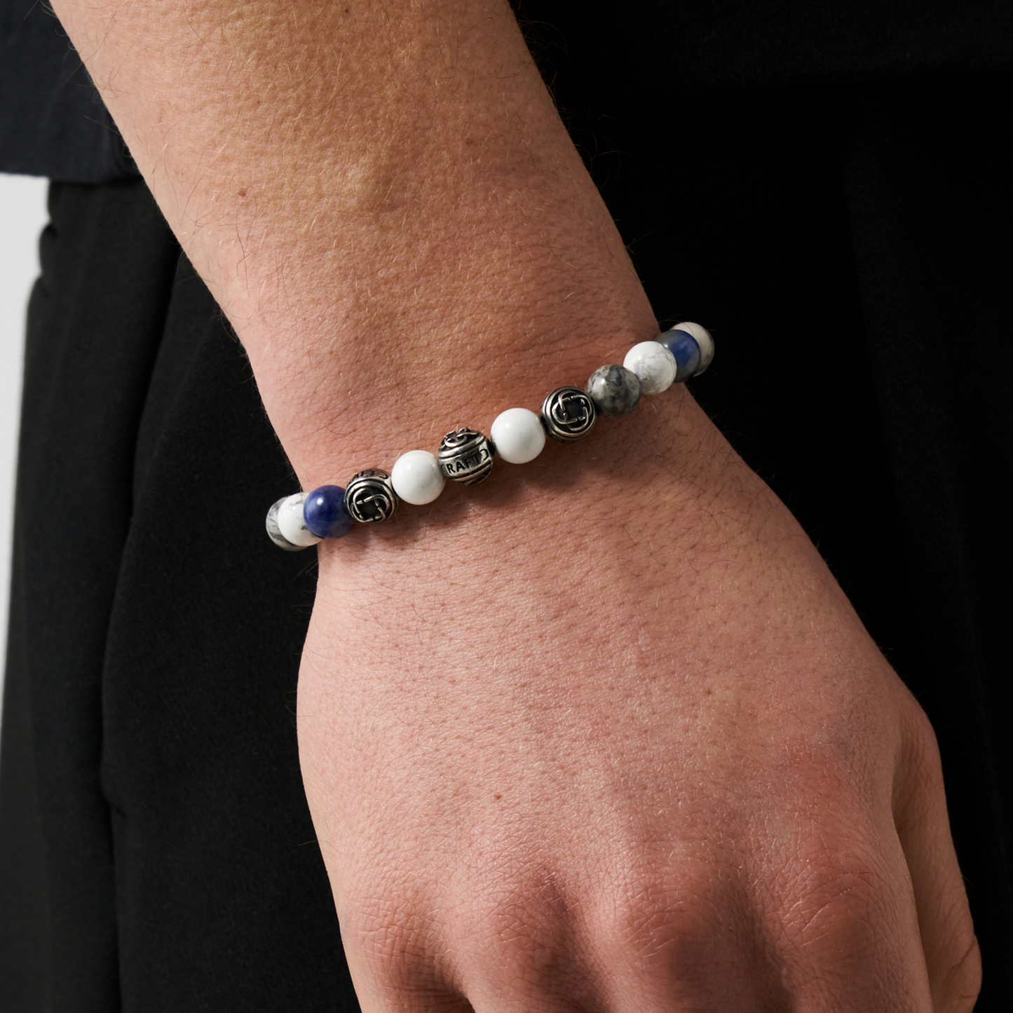 Bracciale con Perline (Argento)