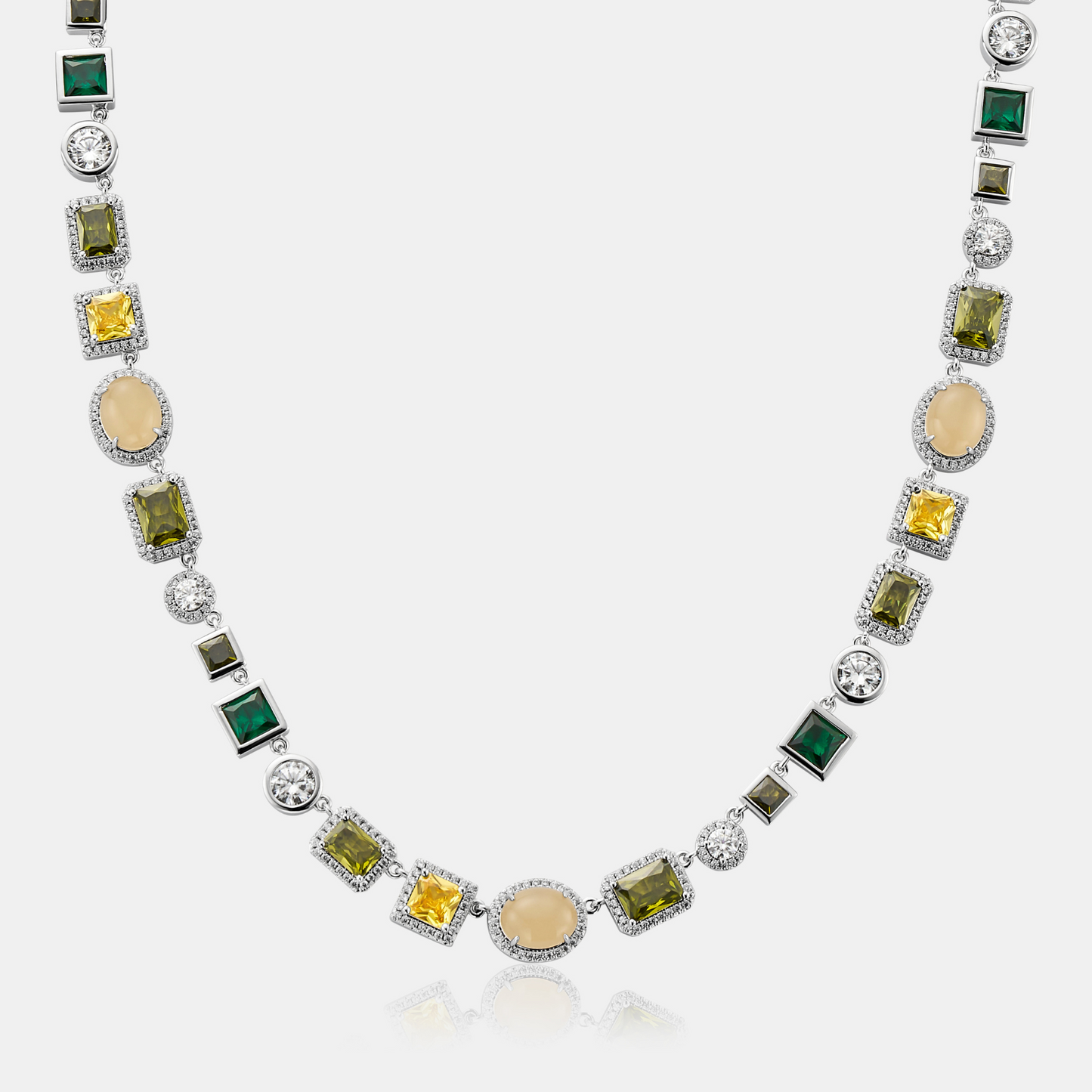Collana di Gemme di Smeraldo (Argento)