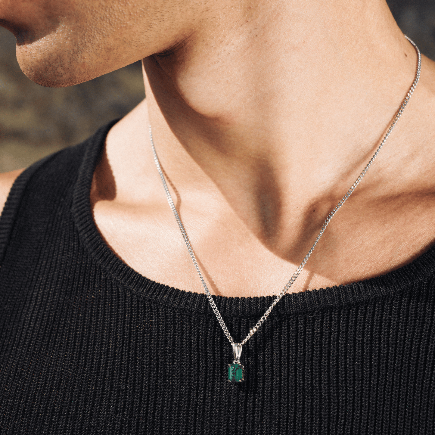 Pendente in Pietra di Smeraldo (Argento)