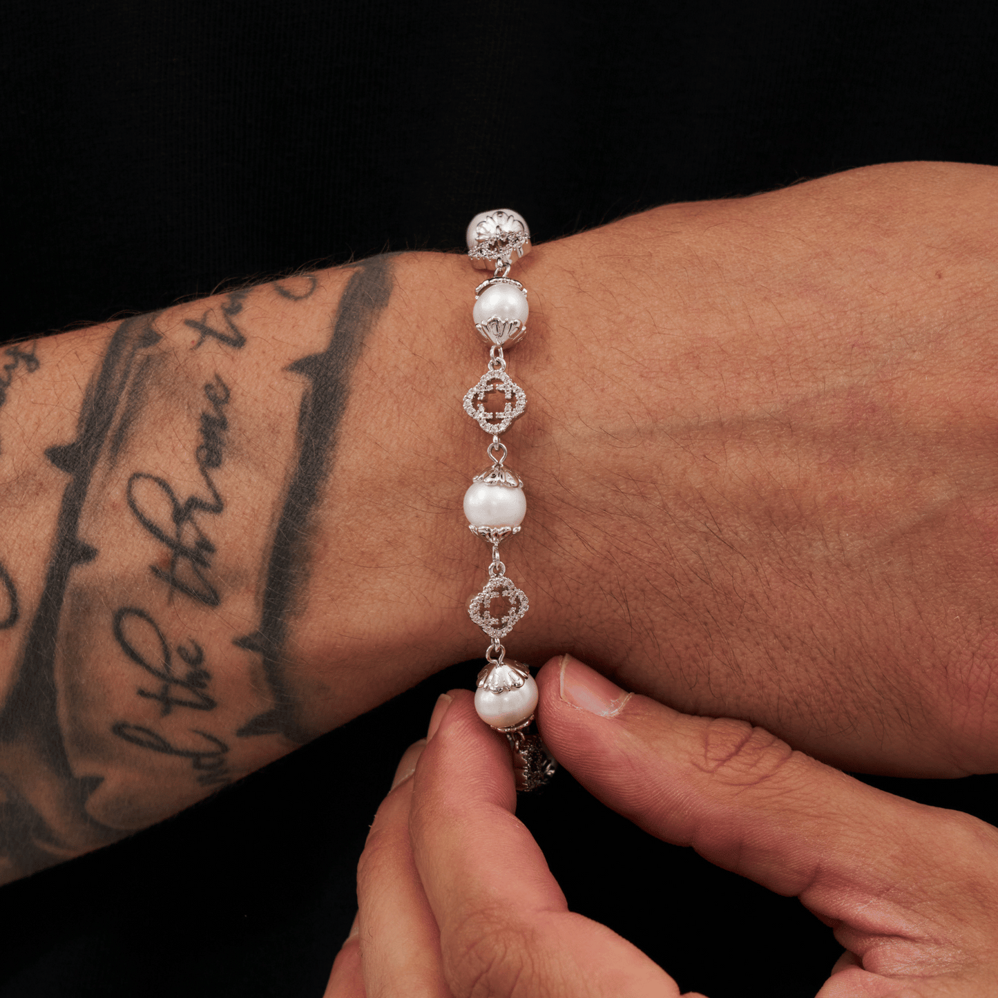 Bracciale in Perle Vere Filigrana (Argento)