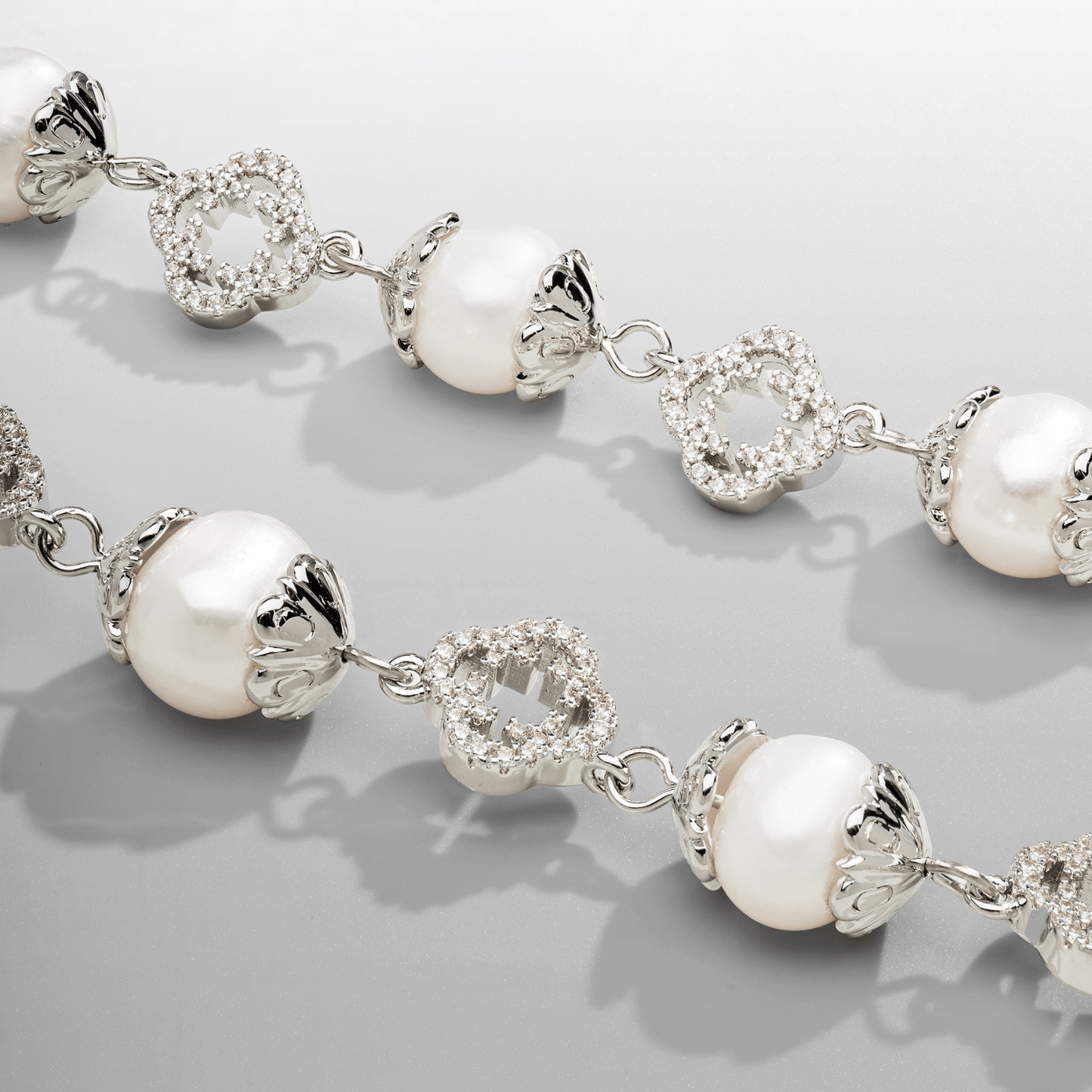Bracciale in Perle Vere Filigrana (Argento)