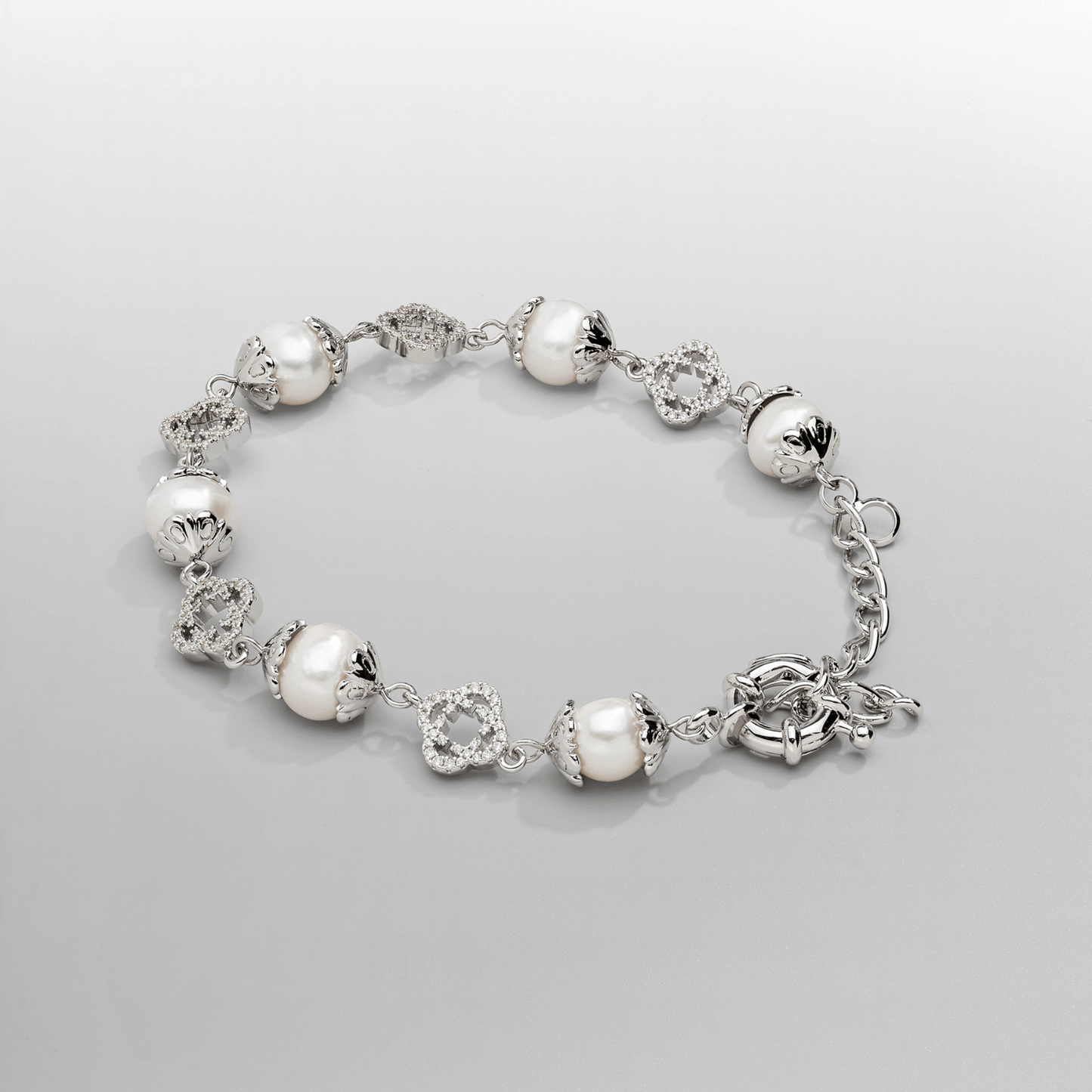 Bracciale in Perle Vere Filigrana (Argento)