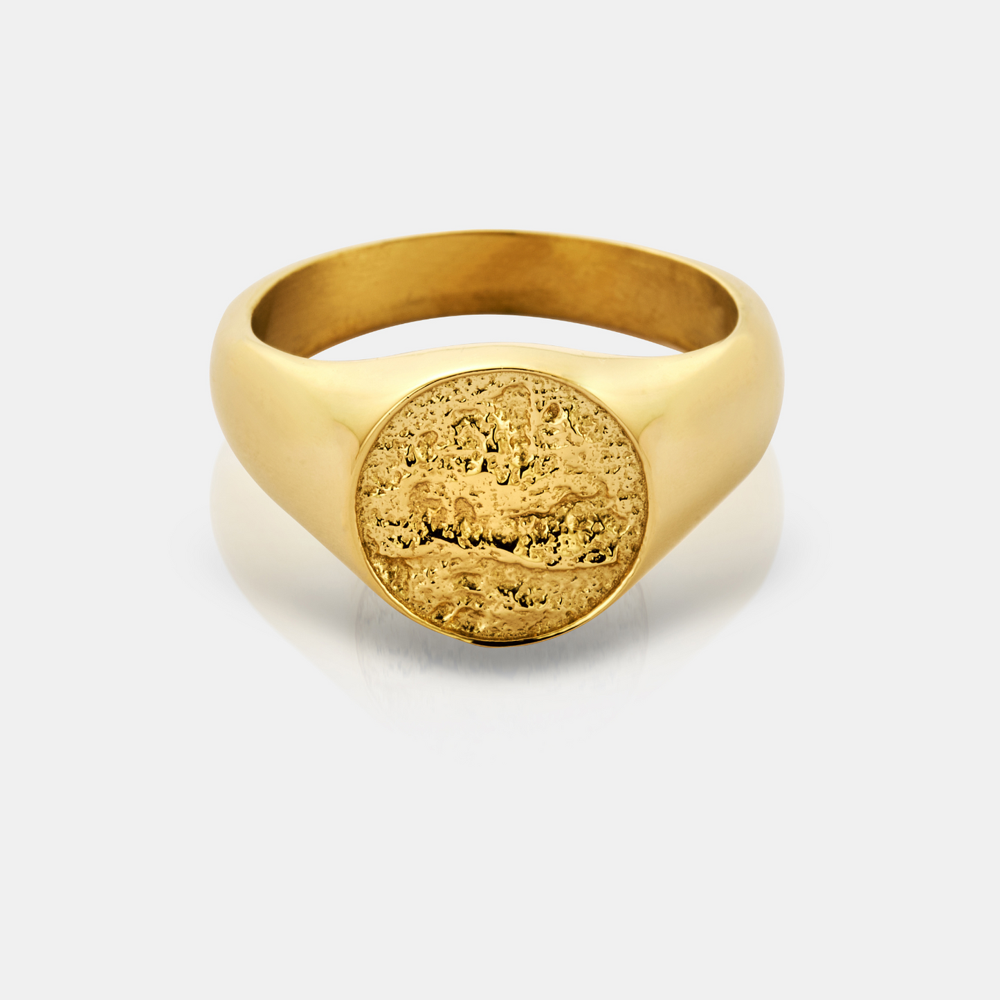 Anello Sigillare Martellato (Oro)