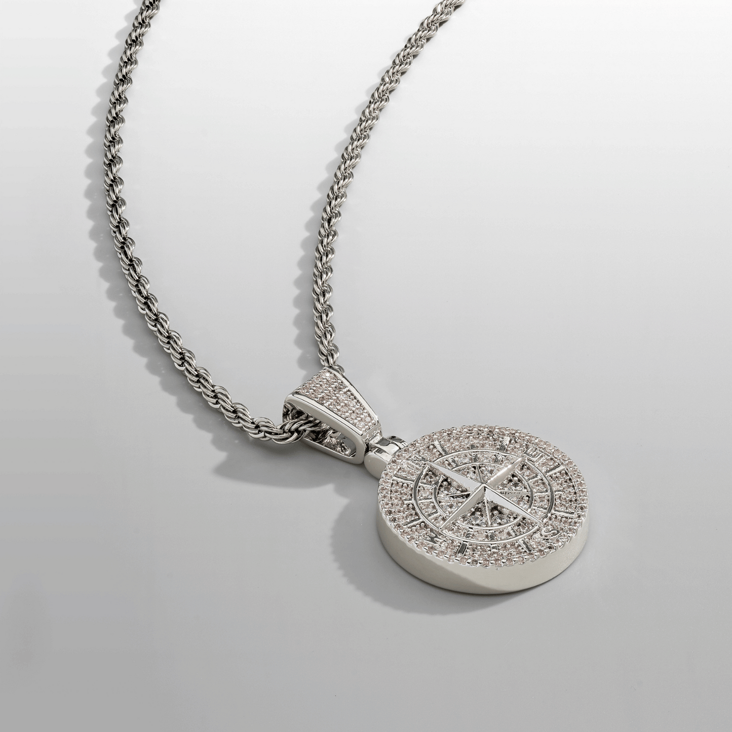 Pendente Bussola Iced (Argento)