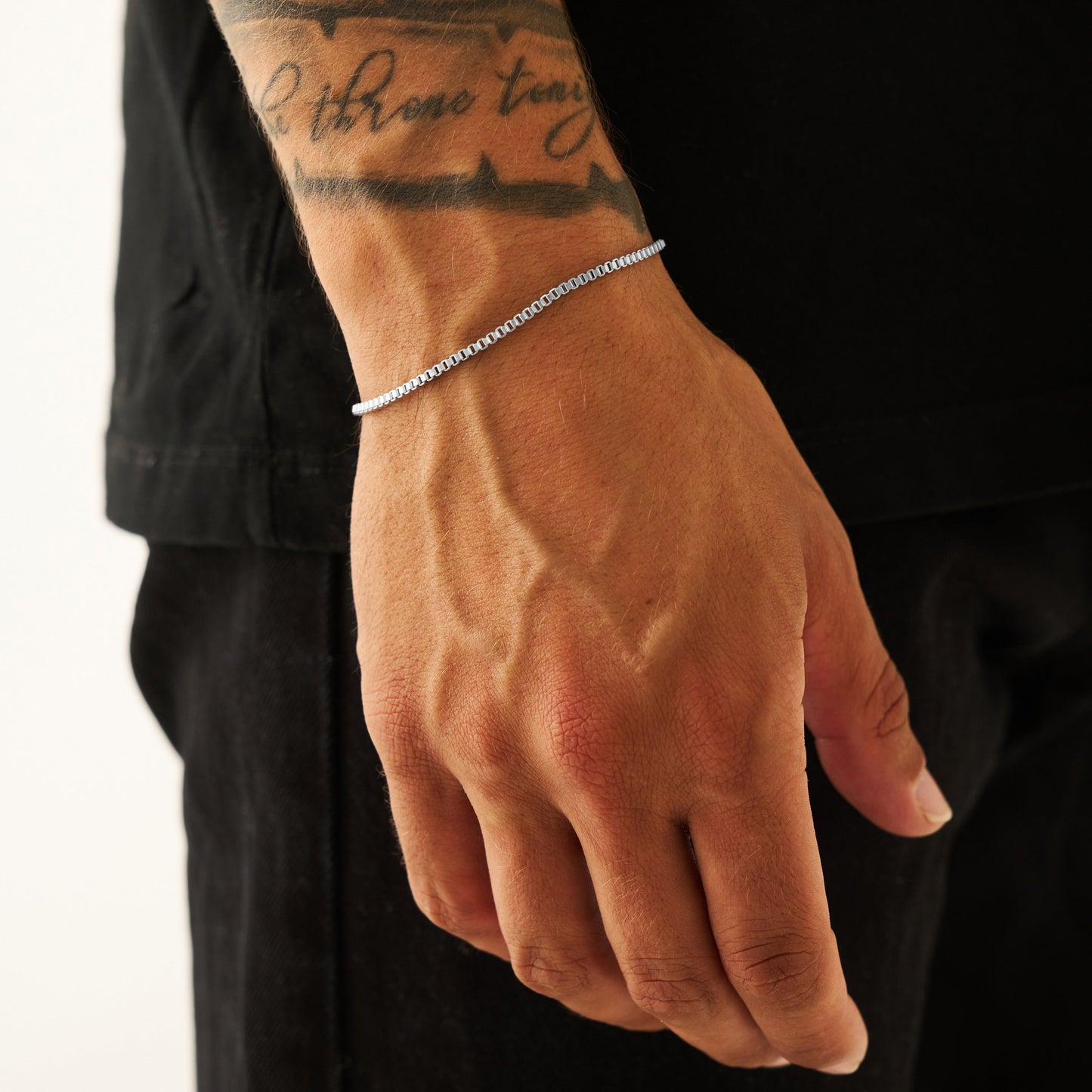 Bracciale a Scatola (Argento) 2mm