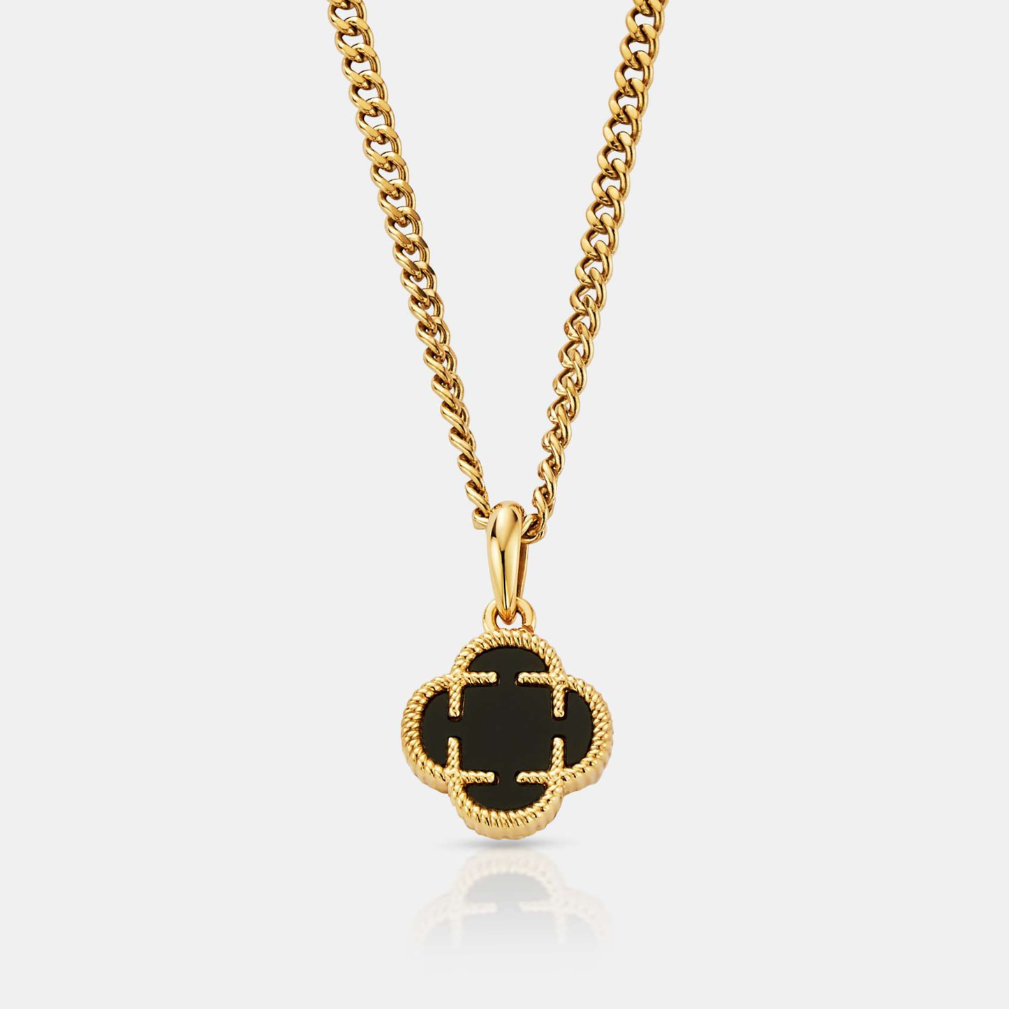 Pendente in Pietra Onice Clover (Oro)