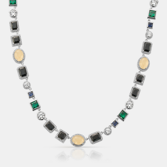 Collana in Gemma Onice (Argento)