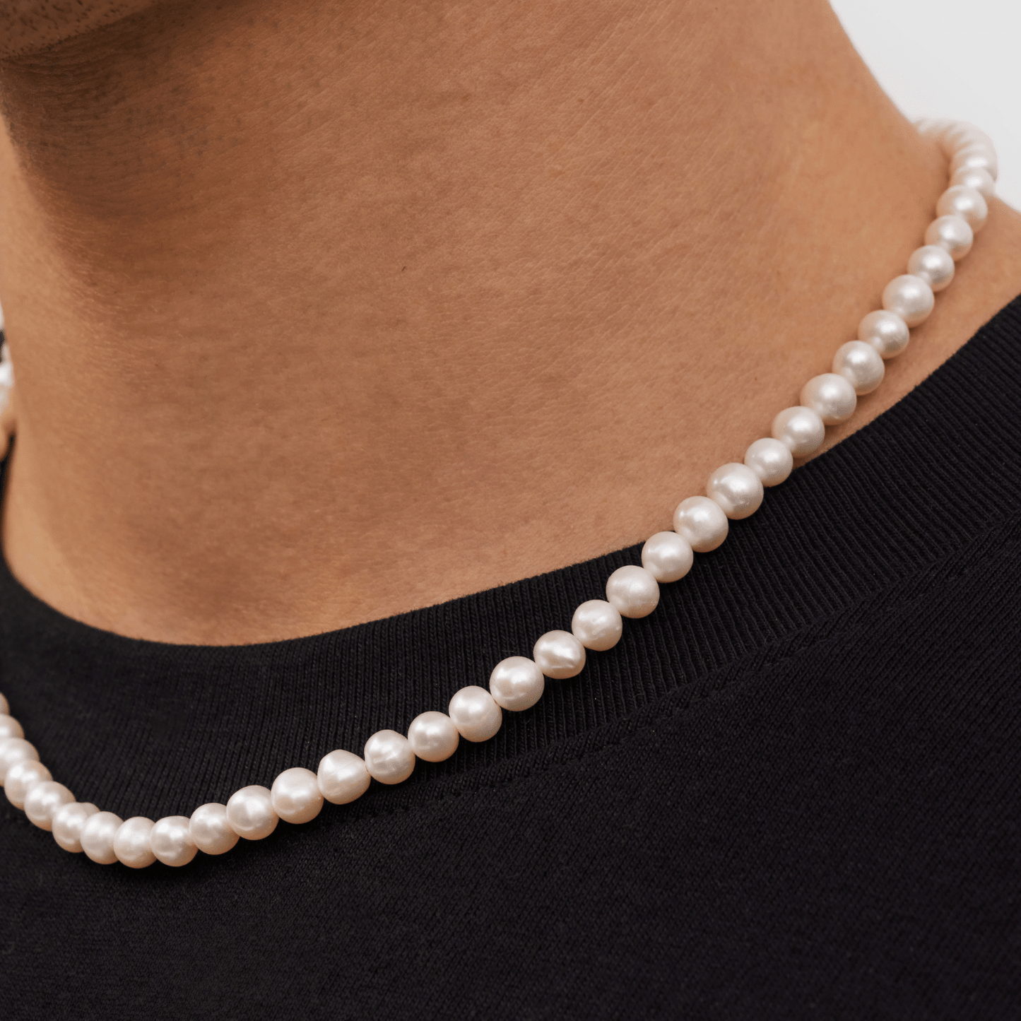 Collana di Perle Vere Rotonde (Argento)