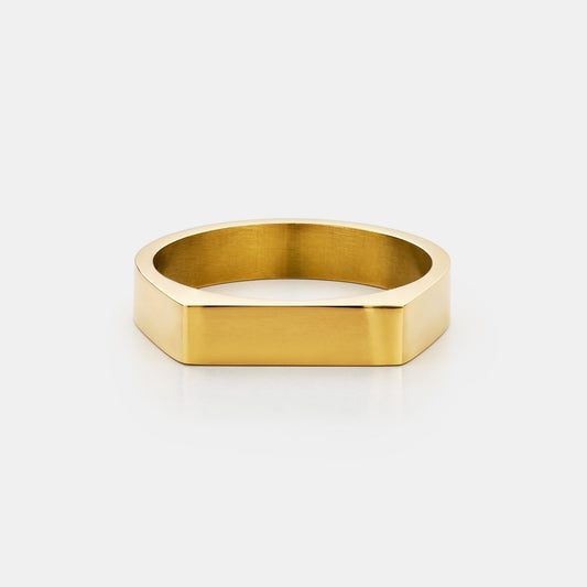 Anello Sigillo Rettangolare (Oro)