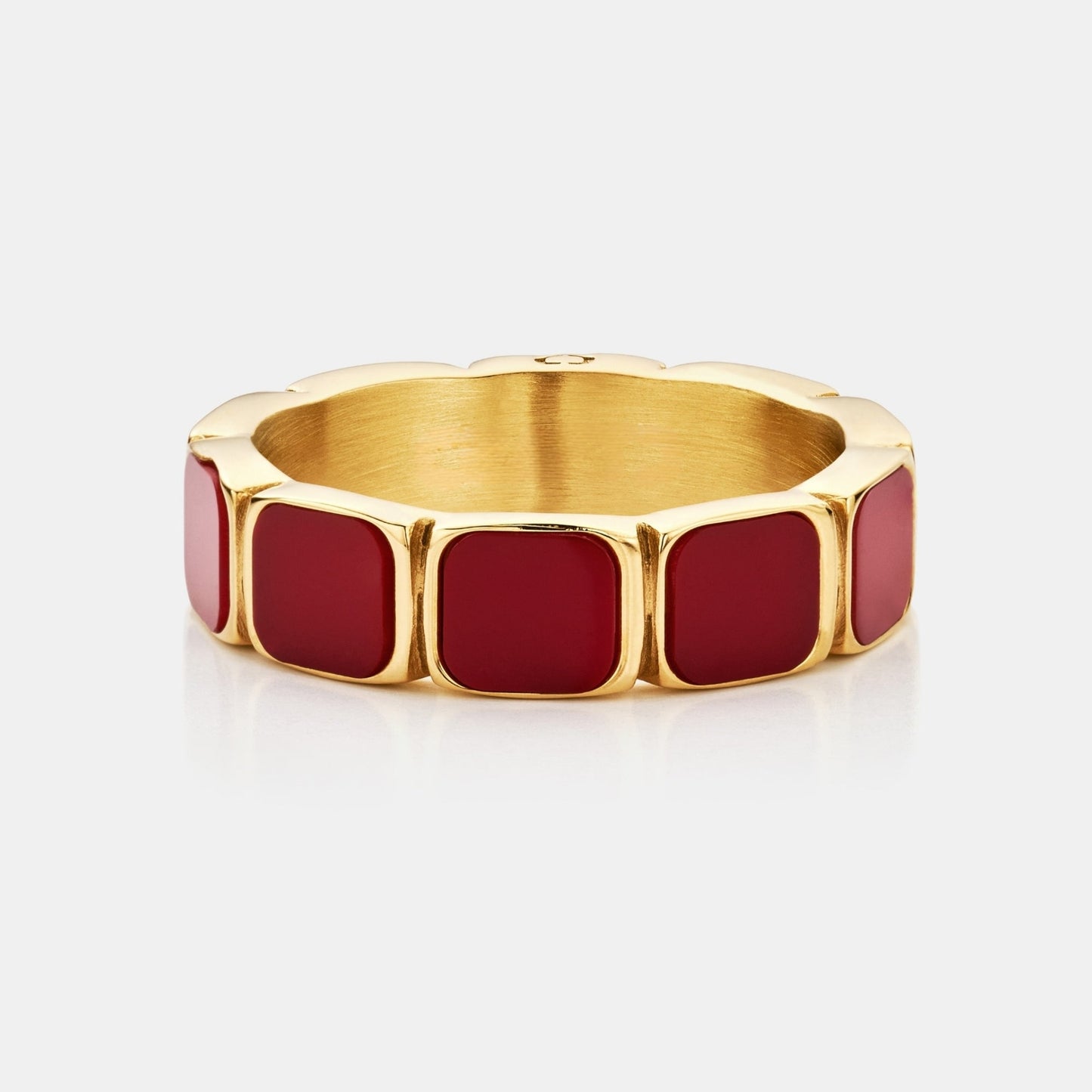 Anello in Oro con Pietra Rossa