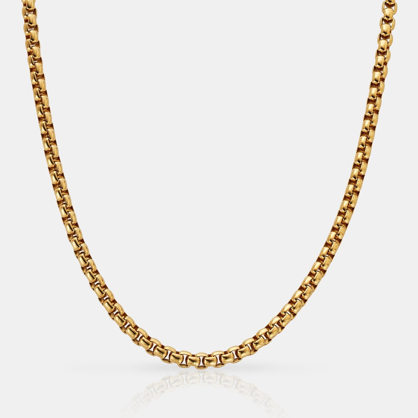 Collana a Catena a Scatola (Oro) 5mm