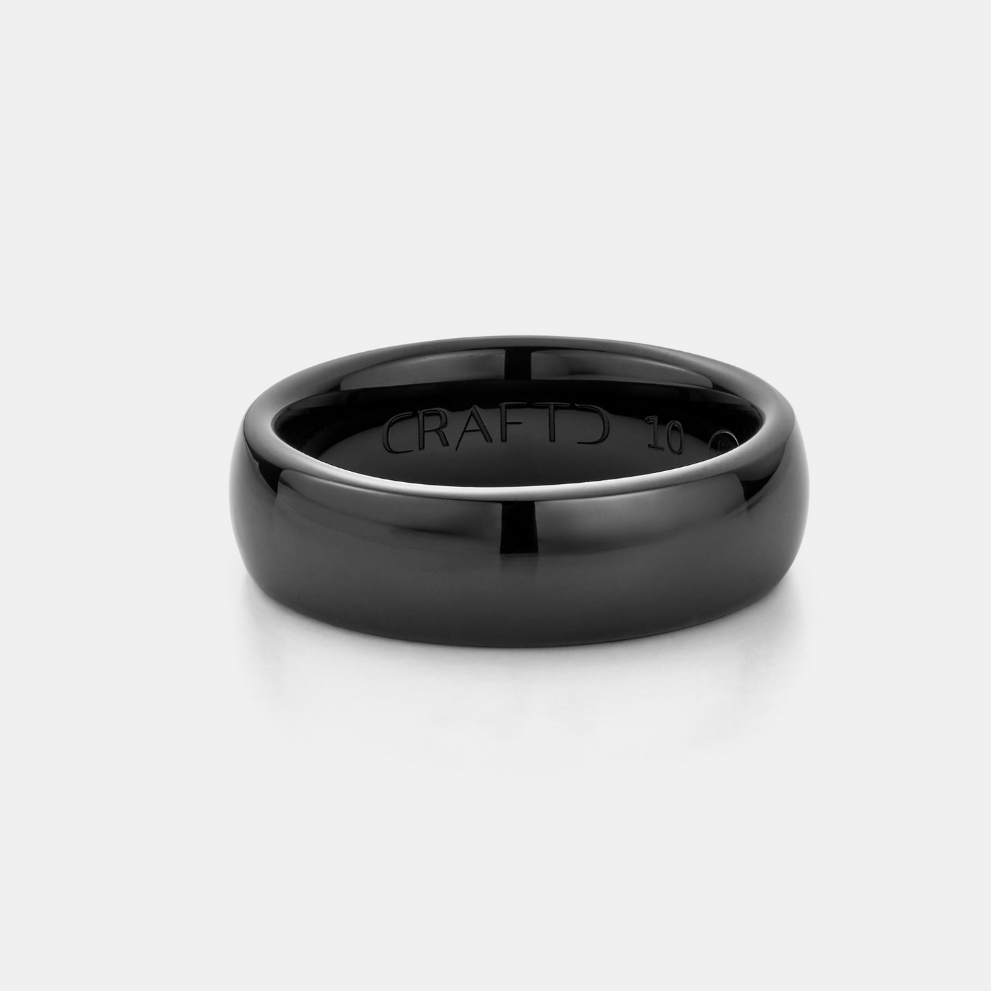 Anello Rotondo (Nero) 7mm | Argento Sterling