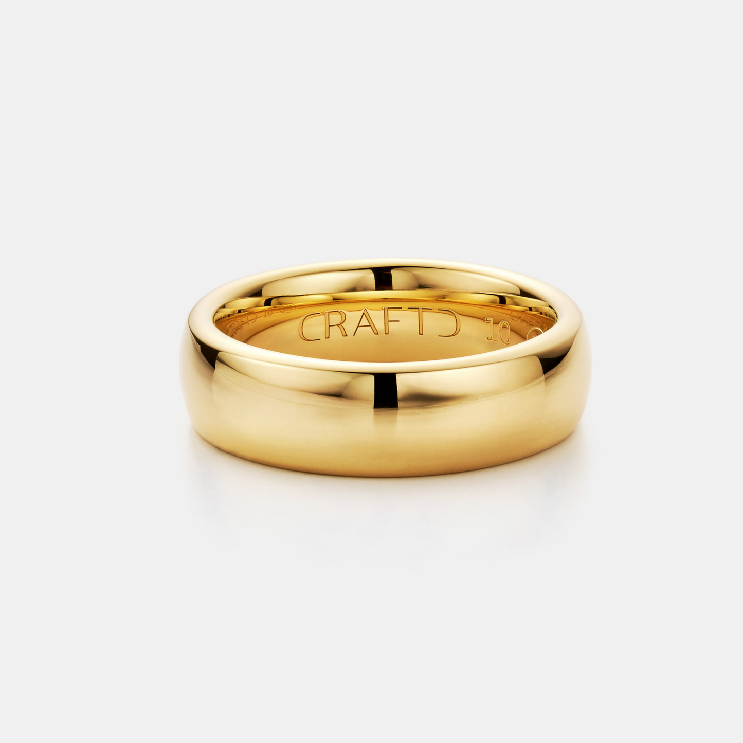 Anello Arrotondato (Oro) 7mm | Tungsteno 18ct
