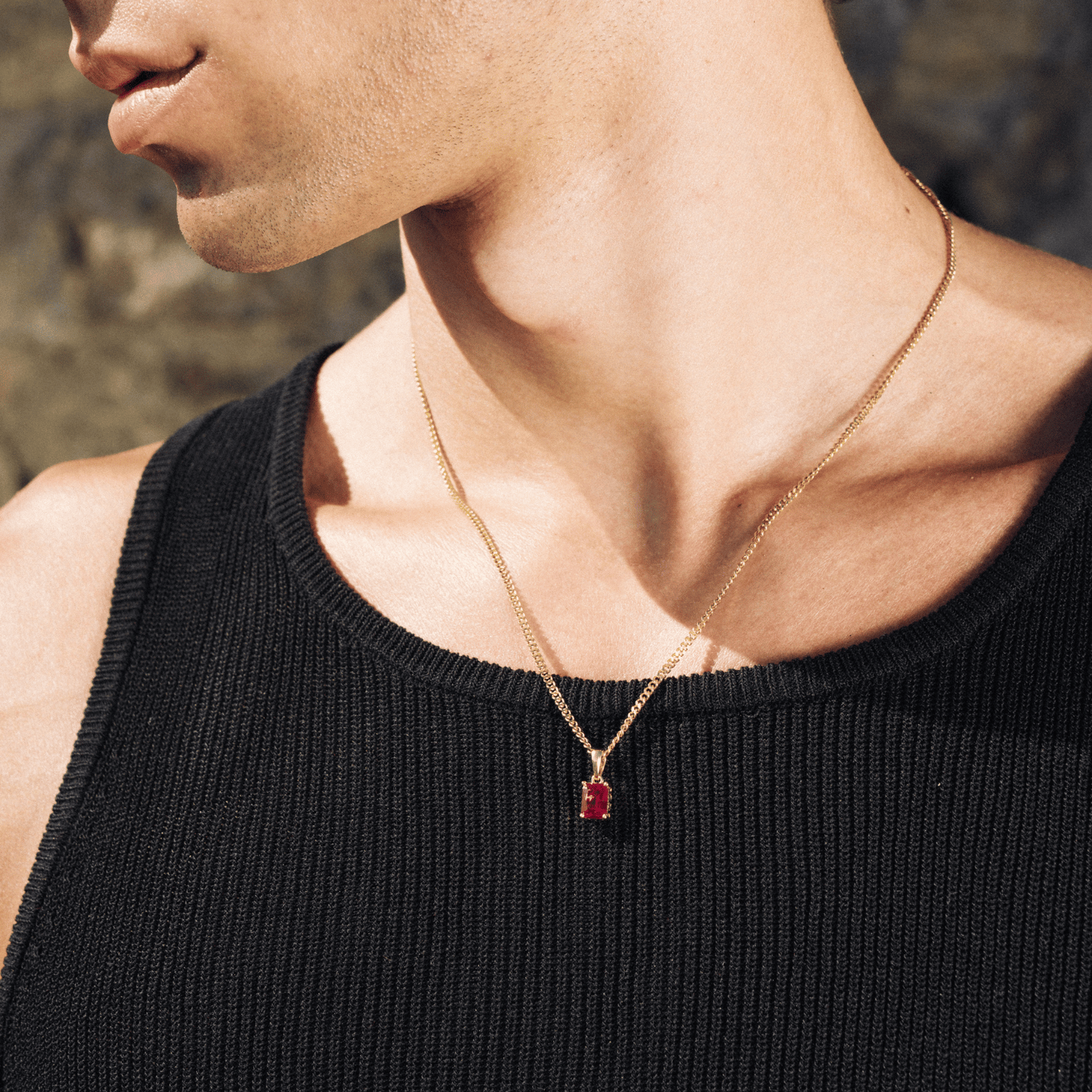 Pendente in Pietra Rubino (Oro)