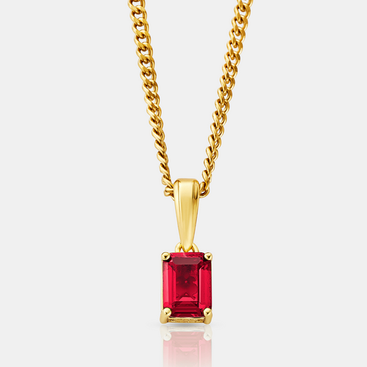 Pendente in Pietra Rubino (Oro)