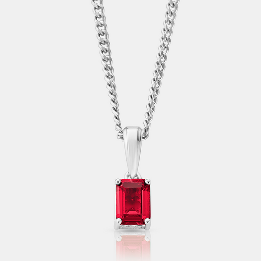 Pendente in Pietra Rubino (Argento)