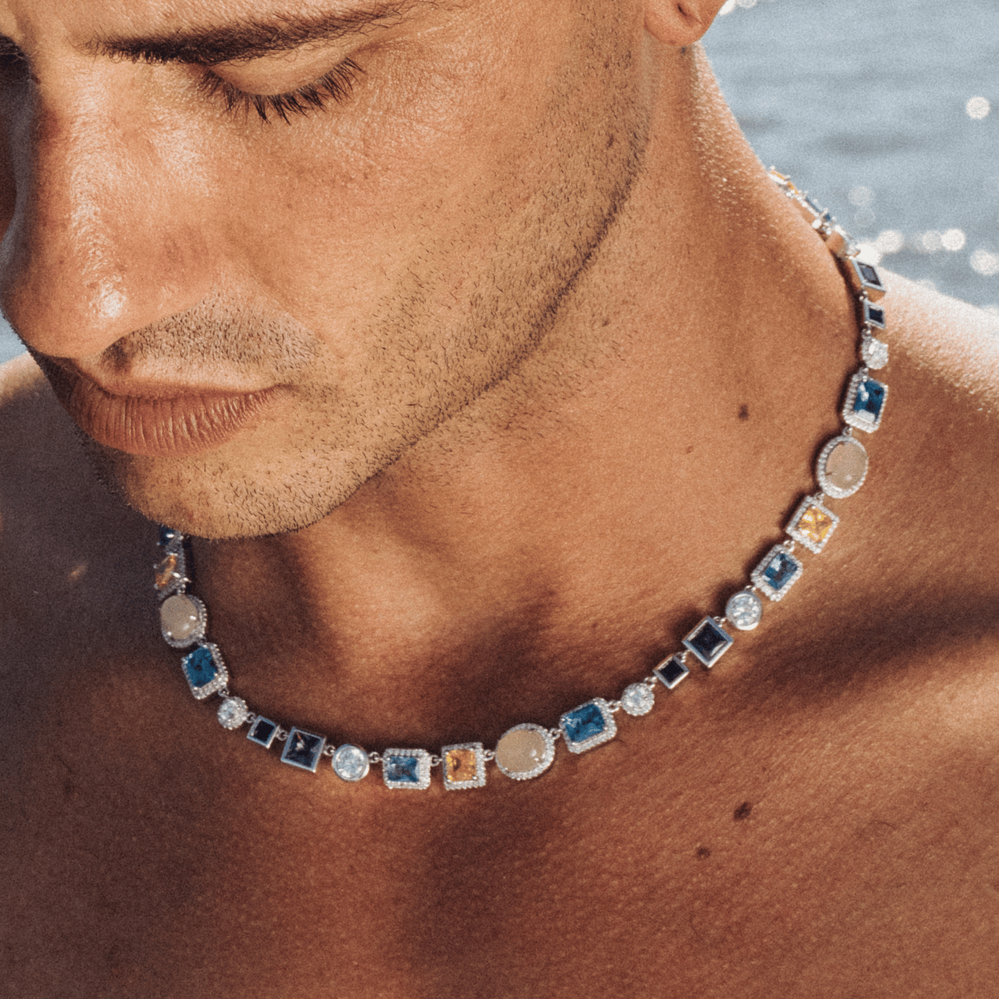 Collana in Gemma Zaffiro (Argento)