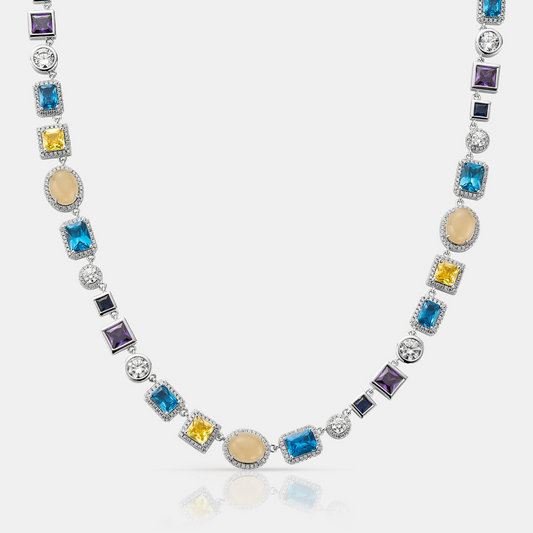 Collana in Gemma Zaffiro (Argento)