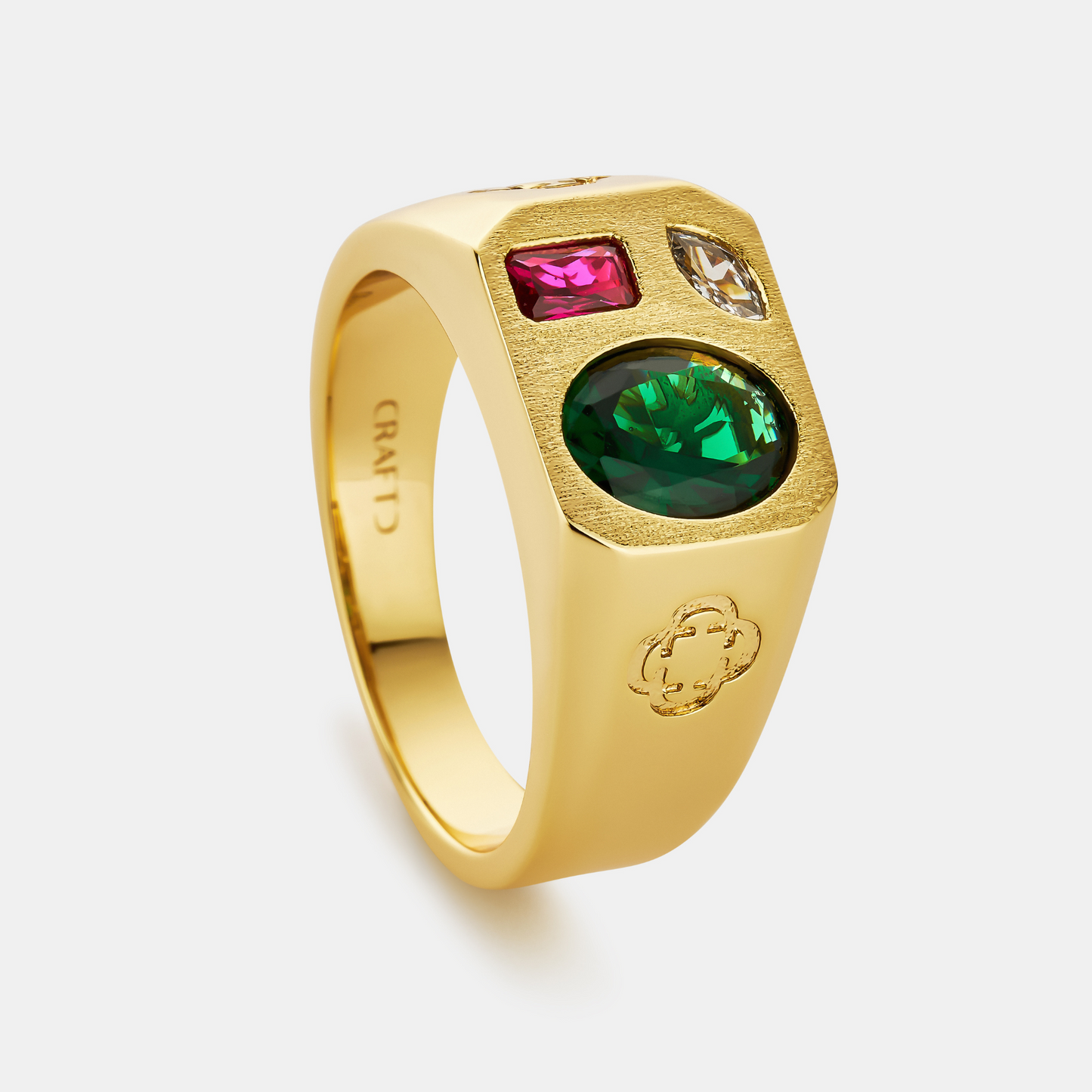 Anello Tri Stone (Oro)