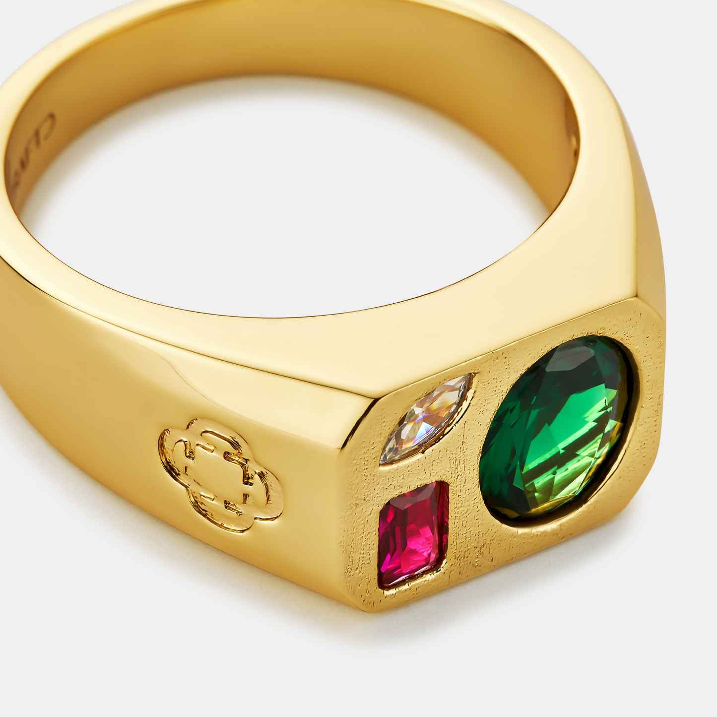 Anello Tri Stone (Oro)