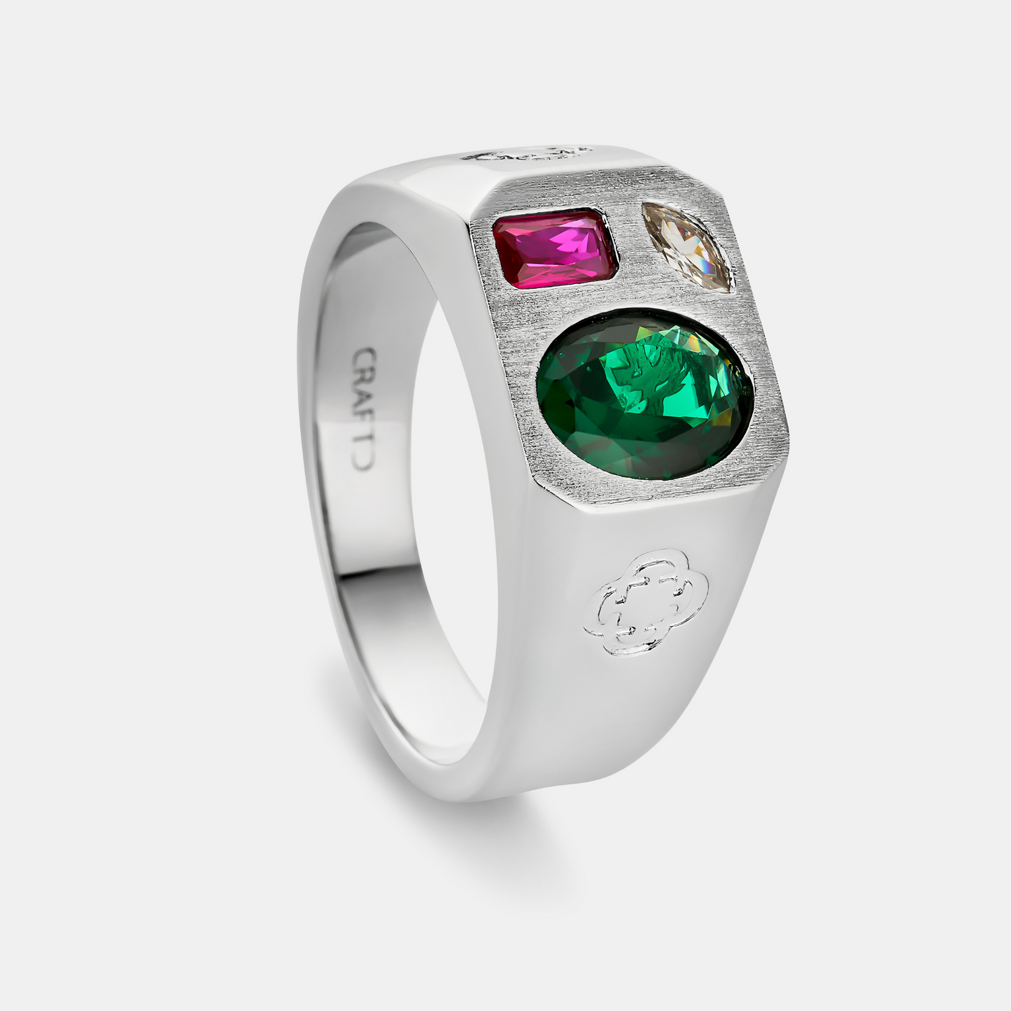 Anello Tri Stone (Argento)
