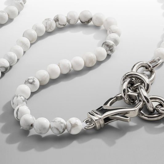 Bracciale avvolgente in pietre di Howlite