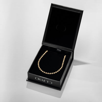Collana con Pendente a Sfera Iced (Oro) 4mm