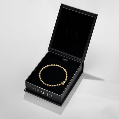 Bracciale con Pendente a Sfera Iced (Oro) 4mm