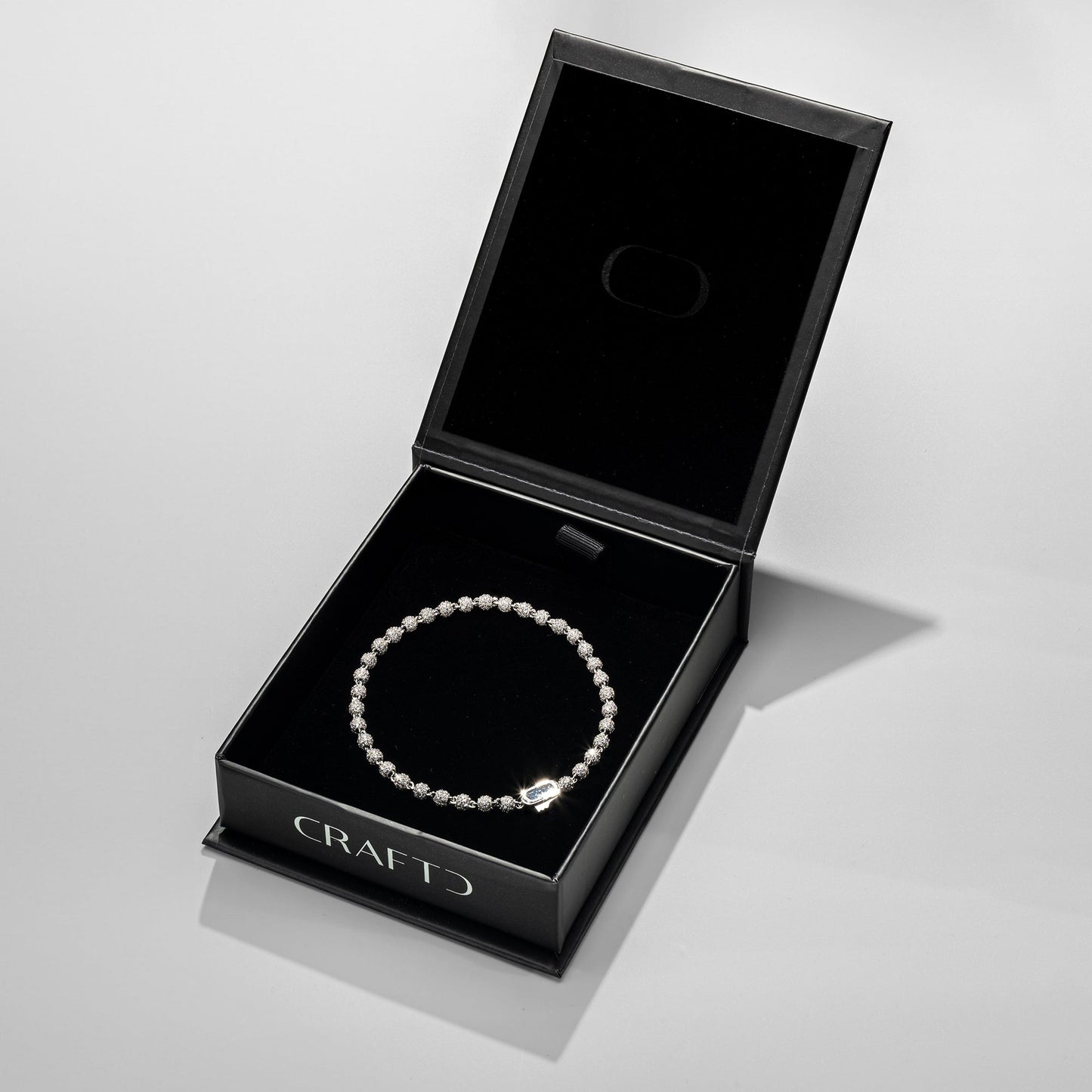 Bracciale con Pendente a Sfera Iced (Argento) 4mm