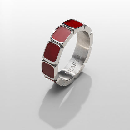 Anello in Pietra Rossa (Argento)