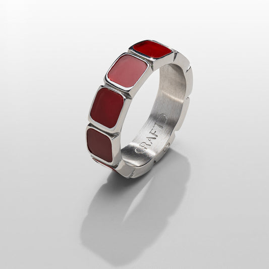 Anello in Pietra Rossa (Argento)