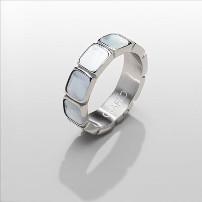 Anello in Pietra Bianca (Argento)