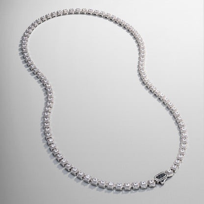 Collana Tennis Cluster Stone (Argento)