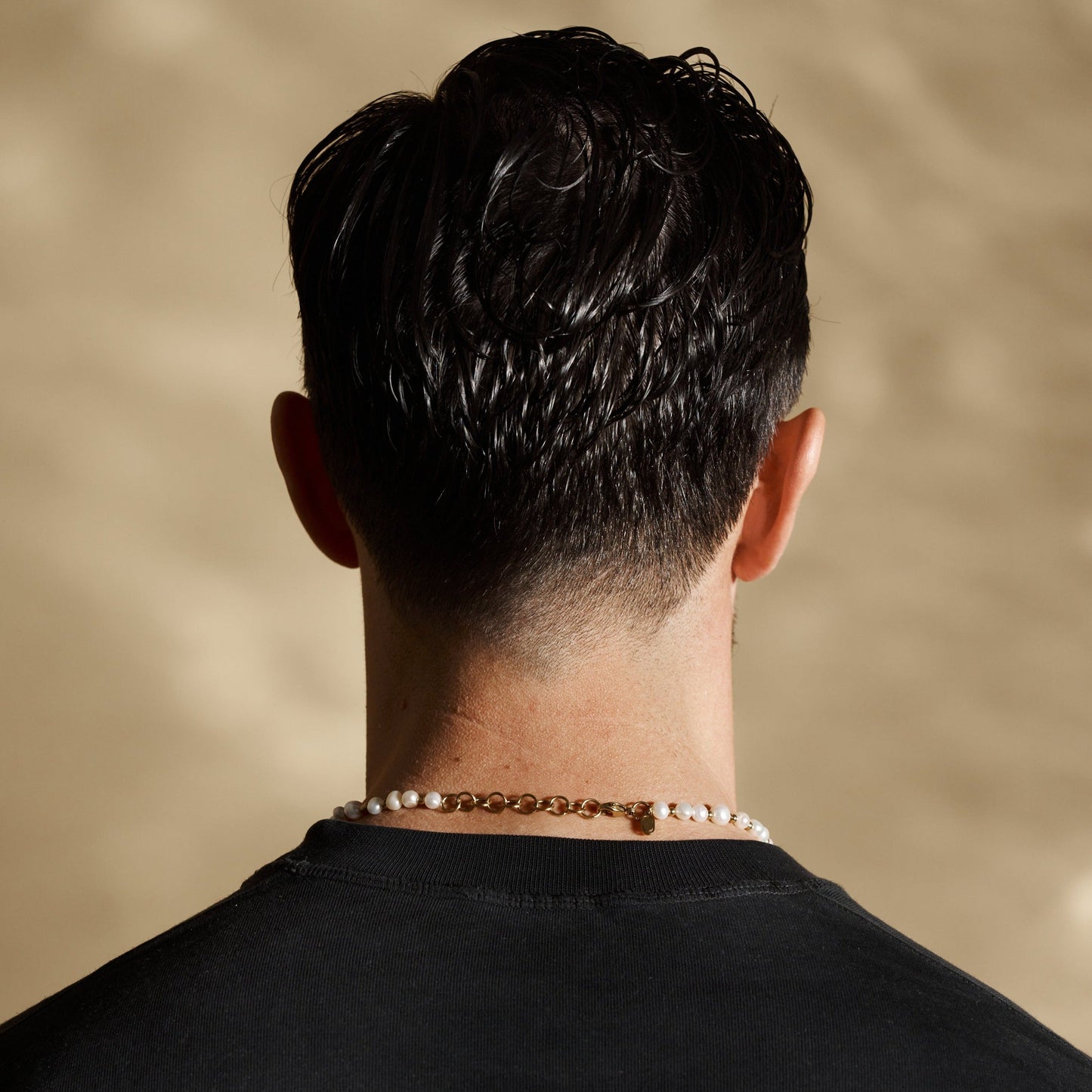 Collana di Perle Reali con Perline Ghiacciate (Oro)