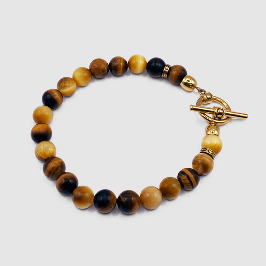 Bracciale in Occhio di Tigre (Oro)