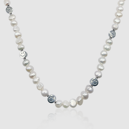 Collana di Perle Vere Smiley (Argento)
