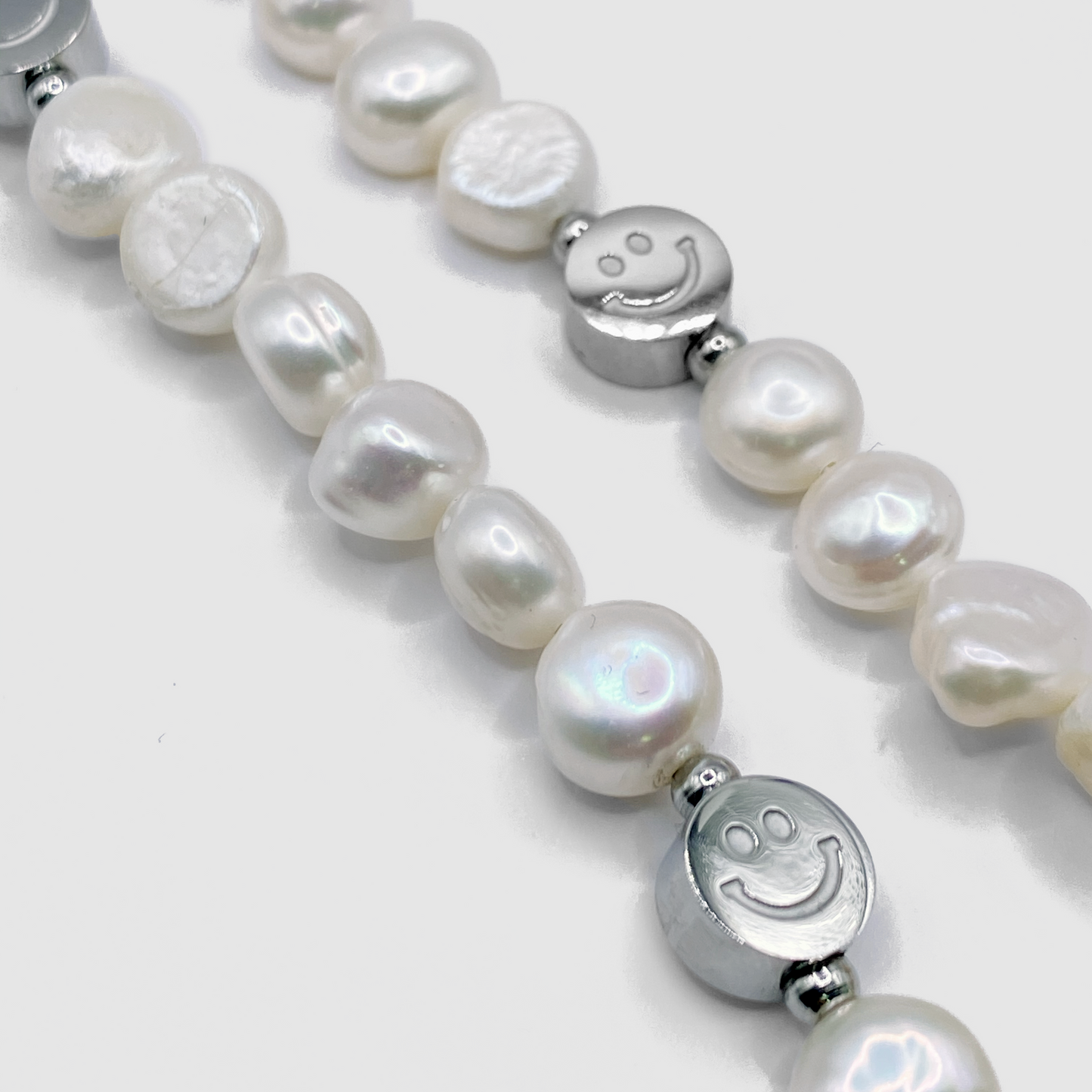 Collana di Perle Vere Smiley (Argento)