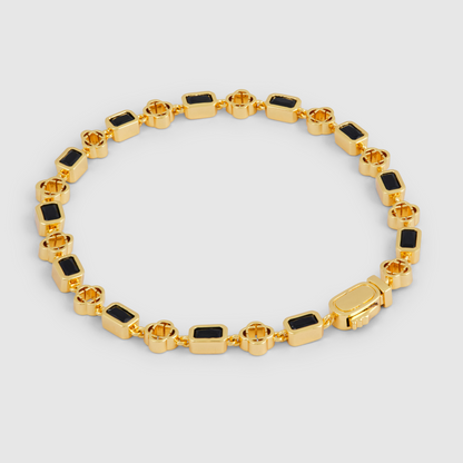 Bracciale Clover in Onice (Oro)